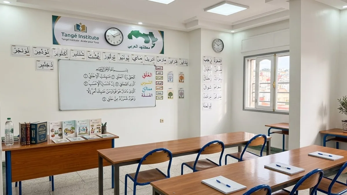 Salle de cours d'arabe à Tanger Institut — cours d'arabe en présentiel